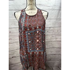 Violet‎ + Claire Women's Sleeveless Halter Top Blouse Size L Paisley Print